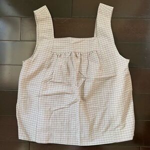 Wood Wood Plaid Sleeveless Top size 38